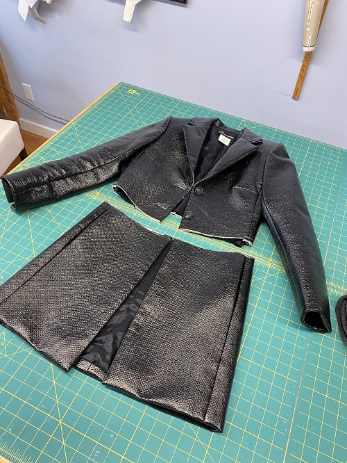 90s Upcycled Blazer and Skirt Set