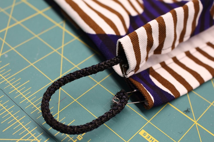 Striped Draw-String Backpack