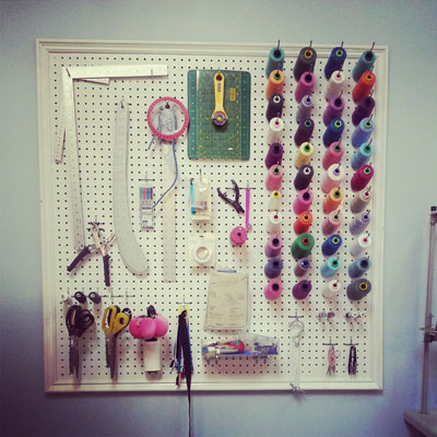 DIY Sewing Wall Organizer