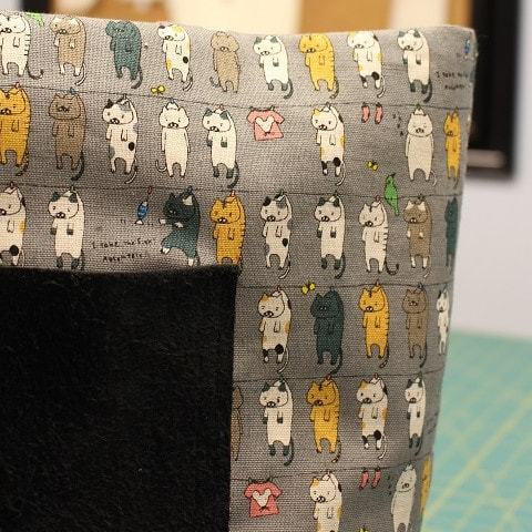 Cat Print Leather Tote Bag