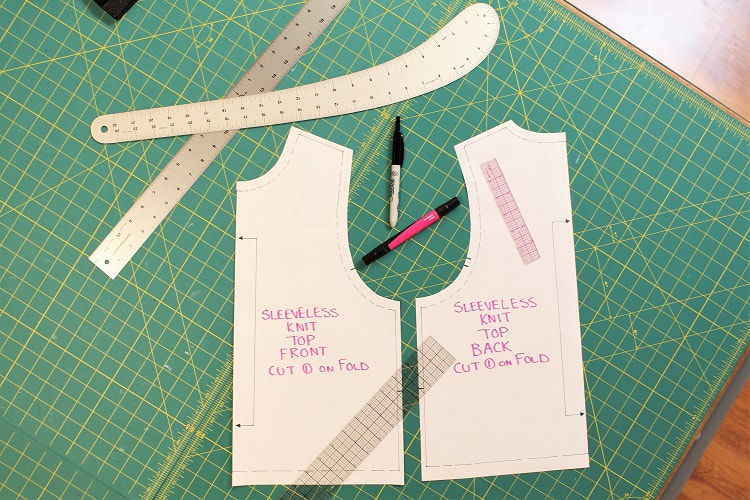 How to Reverse Draft a Sleeveless Top