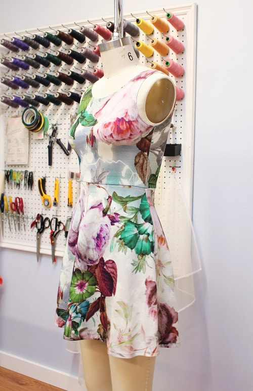 Knit Floral Dress