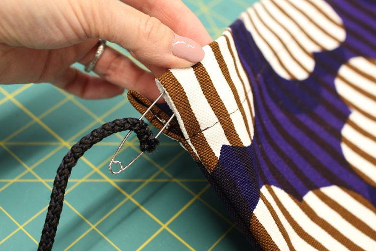 Striped Draw-String Backpack